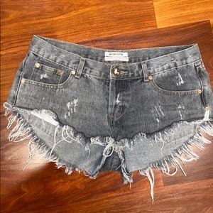 One teaspoon black wash shorts. Size 28.